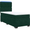 Box spring postel s matrací 80 x 200 cm samet [3293069] (Barva Tmavě šedá)