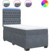 Box spring postel s matrací 80 x 200 cm samet [3293069] (Barva Tmavě šedá)
