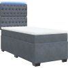 Box spring postel s matrací 80 x 200 cm samet [3293069] (Barva Tmavě šedá)