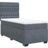 Box spring postel s matrací 80 x 200 cm samet [3293069] (Barva Tmavě šedá)