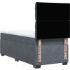 Box spring postel s matrací 80 x 200 cm samet [3293069] (Barva Tmavě šedá)