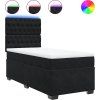 Box spring postel s matrací 80 x 200 cm samet [3293069] (Barva Tmavě šedá)