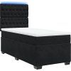 Box spring postel s matrací 80 x 200 cm samet [3293069] (Barva Tmavě šedá)