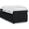 Box spring postel s matrací 80 x 200 cm samet [3285604] (Barva Černá)