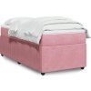 Box spring postel s matrací 80 x 200 cm samet [3285604] (Barva Černá)