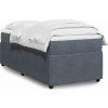 Box spring postel s matrací 80 x 200 cm samet [3285604] (Barva Černá)