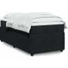 Box spring postel s matrací 80 x 200 cm samet [3285604] (Barva Černá)