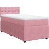 Box spring postel s matrací 80 x 200 cm samet [3287606] (Barva Modrá)