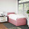 Box spring postel s matrací 80 x 200 cm samet [3287606] (Barva Modrá)