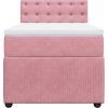 Box spring postel s matrací 80 x 200 cm samet [3287606] (Barva Modrá)
