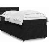 Box spring postel s matrací 80 x 200 cm samet [3287606] (Barva Modrá)