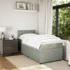 Box spring postel s matrací 80 x 200 cm samet [3287606] (Barva Modrá)