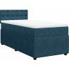 Box spring postel s matrací 80 x 200 cm samet [3287606] (Barva Modrá)