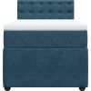 Box spring postel s matrací 80 x 200 cm samet [3287606] (Barva Modrá)