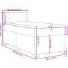 Box spring postel s matrací 80 x 200 cm samet [3288476] (Barva Černá)