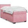 Box spring postel s matrací tmavě 80 x 200 cm samet [3286158] (Barva Černá)