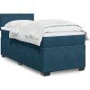 Box spring postel s matrací tmavě 80 x 200 cm samet [3286158] (Barva Černá)