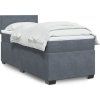 Box spring postel s matrací tmavě 80 x 200 cm samet [3286158] (Barva Černá)
