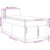 Box spring postel s matrací 80 x 200 cm samet [3288458] (Barva Černá)