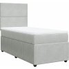 Box spring postel s matrací 80 x 200 cm samet [3294485] (Barva Tmavě šedá)