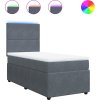 Box spring postel s matrací 80 x 200 cm samet [3294485] (Barva Tmavě šedá)
