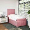 Box spring postel s matrací 80 x 200 cm samet [3294491] (Barva Tmavě šedá)