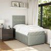 Box spring postel s matrací 80 x 200 cm samet [3294491] (Barva Tmavě šedá)