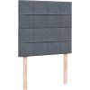 Box spring postel s matrací 80 x 200 cm samet [3294491] (Barva Tmavě šedá)