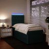Box spring postel s matrací 80 x 200 cm samet [3294498] (Barva Černá)