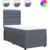 Box spring postel s matrací 80 x 200 cm samet [3294498] (Barva Černá)