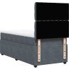 Box spring postel s matrací 80 x 200 cm samet [3294498] (Barva Černá)