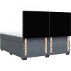 Box spring postel s matrací 180 x 200 cm samet [3290990] (Barva Světle šedá)