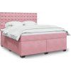 Box spring postel s matrací 180 x 200 cm samet [3290990] (Barva Světle šedá)