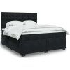 Box spring postel s matrací 180 x 200 cm samet [3290990] (Barva Světle šedá)