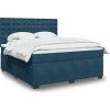 Box spring postel s matrací 180 x 200 cm samet [3290990] (Barva Světle šedá)