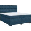 Box spring postel s matrací 180 x 200 cm samet [3290990] (Barva Světle šedá)
