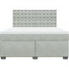 Box spring postel s matrací 180 x 200 cm samet [3290990] (Barva Světle šedá)