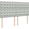 Box spring postel s matrací 180 x 200 cm samet [3290990] (Barva Světle šedá)