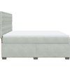 Box spring postel s matrací 180 x 200 cm samet [3290990] (Barva Světle šedá)