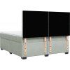 Box spring postel s matrací 180 x 200 cm samet [3290990] (Barva Světle šedá)