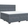 Box spring postel s matrací 180x200 cm samet [3290990] (Barva Světle šedá)