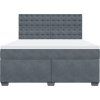 Box spring postel s matrací 180 x 200 cm samet [3290990] (Barva Světle šedá)
