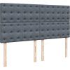 Box spring postel s matrací 180 x 200 cm samet [3290990] (Barva Světle šedá)