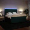 Box spring postel s matrací 180 x 200 cm samet [3294701] (Barva Tmavě šedá)