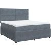 Box spring postel s matrací 180 x 200 cm samet [3294701] (Barva Tmavě šedá)