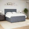 Box spring postel s matrací 180 x 200 cm samet [3294701] (Barva Tmavě šedá)