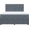 Box spring postel s matrací 180 x 200 cm samet [3294701] (Barva Tmavě šedá)