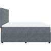 Box spring postel s matrací 180 x 200 cm samet [3294701] (Barva Tmavě šedá)