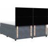 Box spring postel s matrací 180 x 200 cm samet [3294701] (Barva Tmavě šedá)