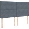 Box spring postel s matrací 180 x 200 cm samet [3294701] (Barva Tmavě šedá)